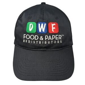 DWF Food & Paper Redistributors Baseball Cap Black One Size Adjustable Hit Wear